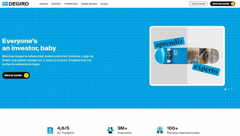 Web de DEGIRO