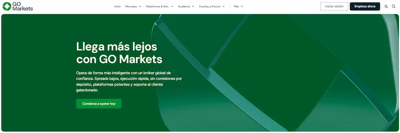 Web de GO Markets