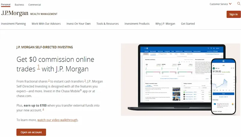 Web de JP Morgan