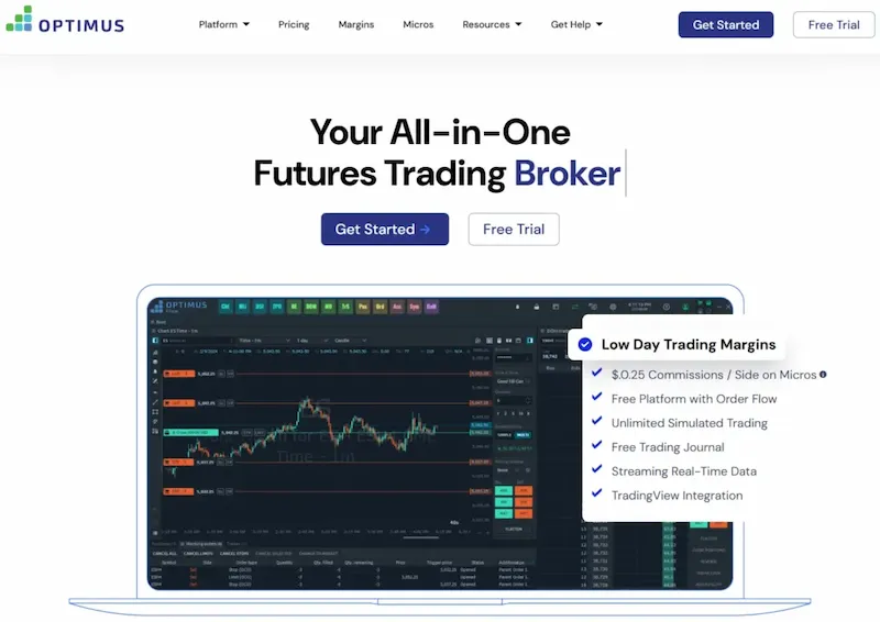 Web de Optimus Futures